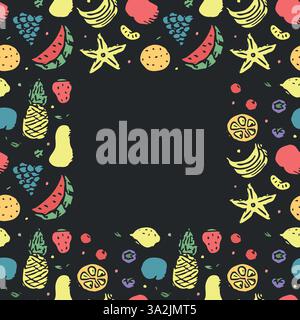 Frucht-Vektorrahmen Stock Vektor