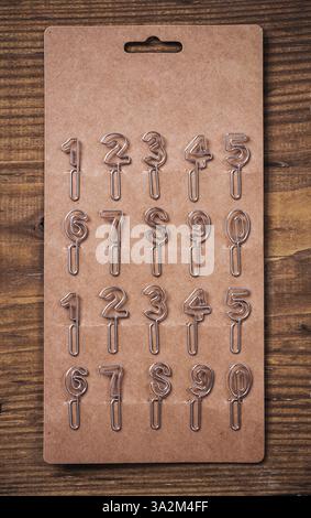 Satz von Büroklammern Stockfoto