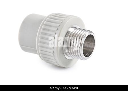 Einfacher Polypropylenverbinder isoaltiert Stockfoto