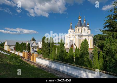 Blick auf die alte, antike Kathedrale St. Alexander Newski in Kobrin, Weißrussland Stockfoto