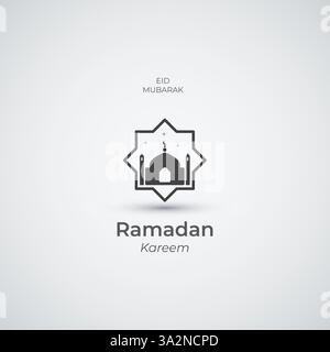 Ramadan Kareem Poster Design geeignet für Banner oder Postvorlagen in sozialen Medien Stock Vektor