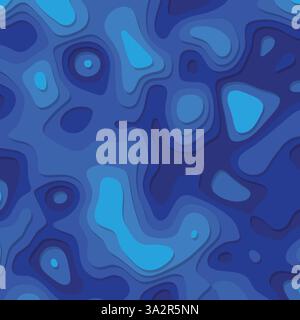 Dunkelblauer abstrakter Hintergrund mit Papierschnitt Stock Vektor