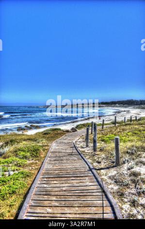 Beach Boardwalk The Links at Spanish Bay Pebble Beach California Stockfoto