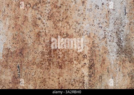 Rostiges Metall. Abstrakter Hintergrund und Textur für Design. Kopierbereich Stockfoto