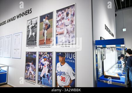 Tokio Japan. März 2025. Allgemeine Ansicht, 14. MÄRZ 2025 - Baseball : die Ausstellung Dodgers Experience in Tokio Japan. Kredit: MATSUO. K/AFLO SPORT/Alamy Live News Stockfoto