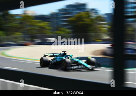 MELBOURNE, AUSTRALIEN, 14. März 2025. Im Bild: Aston Martin Formel-1-Fahrer Lance Walk (CAN) 18 bei der australischen Runde der Formel-1-Weltmeisterschaft 2025. Karl Phillipson / Alamy Live News Stockfoto