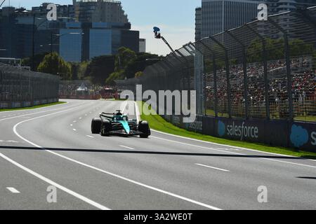MELBOURNE, AUSTRALIEN, 14. März 2025. Im Bild: Aston Martin Formel-1-Fahrer Lance Walk (CAN) 18 bei der australischen Runde der Formel-1-Weltmeisterschaft 2025. Karl Phillipson / Alamy Live News Stockfoto