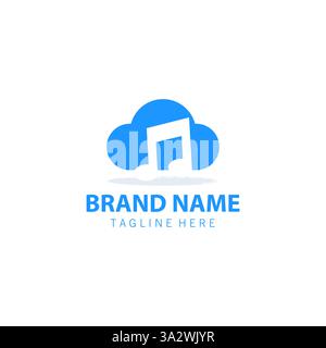 Designvektor des Cloud Note Logos Stock Vektor