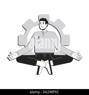 Konzeptuelle Illustration der Linie für das persönliche Wohlbefinden Stock Vektor