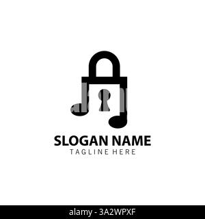 Schlüsselanmerkung Logodesign Vektor Stock Vektor