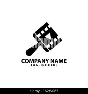 Farbfilm Logo Design Vektor Stock Vektor