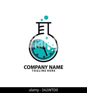 Design-Vektor des Time Lab-Logos Stock Vektor