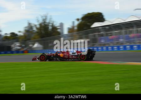 MELBOURNE, AUSTRALIEN, 14. März 2025. Im Bild: Ferrari Formel-1-Fahrer Charles Leclerc (MCO) 16 während des Free Practice 2 bei der australischen Runde der Formel-1-Weltmeisterschaft 2025. Karl Phillipson / Alamy Live News Stockfoto