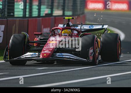 Malbourne, Australien. Februar 2025. Lewis Hamilton (GBR) - Scuderia Ferrari - Ferrari SF-25 - Ferrari während der Trainingssitzung am Freitag des Grand Prix 2025 von Louis Vuitton in Australien; Albert Park, Melbourne, Australien, 14. Bis 16. März 2025 Credit: Alessio de Marco/Alamy Live News Stockfoto