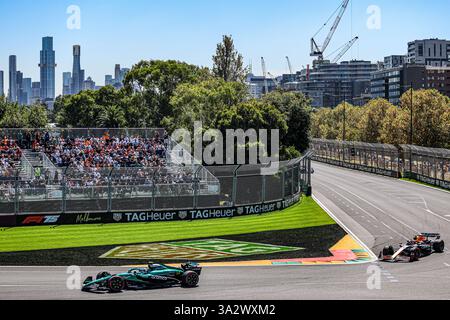 Malbourne, Australien. Februar 2025. Fernando Alonso (ESP) - Aston Martin Aramco F1-Team - Aston Martin AMR25 - Mercedes während der Freitagstraining des Formel 1 Louis Vuitton Grand Prix 2025 von Australien; Albert Park, Melbourne, Australien, 14. Bis 16. März 2025 Credit: Alessio de Marco/Alamy Live News Stockfoto