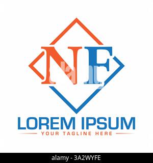 NF-Letter-Logo Stock Vektor