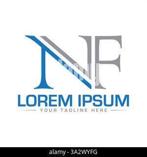 NF-Letter-Logo Stock Vektor