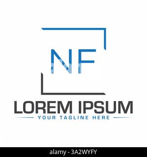 NF-Letter-Logo Stock Vektor