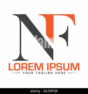 NF-Letter-Logo Stock Vektor