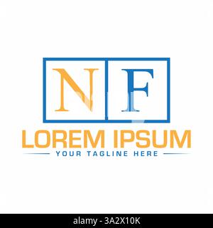 NF-Letter-Logo Stock Vektor