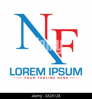 NF-Letter-Logo Stock Vektor
