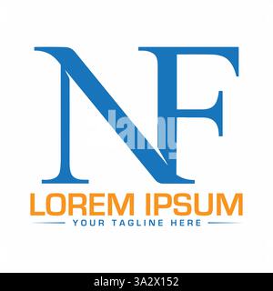 NF-Letter-Logo Stock Vektor