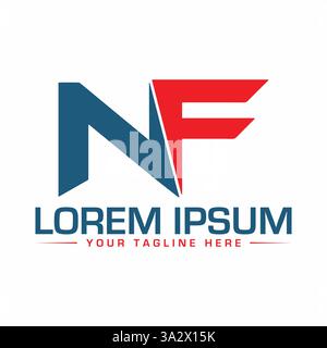 NF-Letter-Logo Stock Vektor