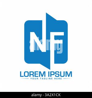NF-Letter-Logo Stock Vektor