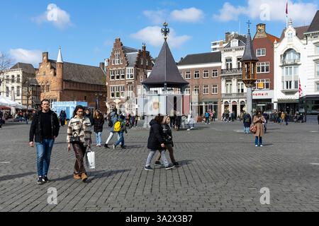 Puthuis auf dem zentralen Marktplatz im Zentrum der historischen Stadt den Bosch. Stockfoto