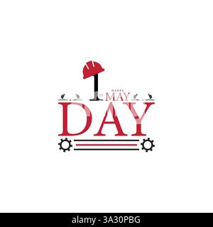 Wir feiern den Geist des Maitages, Einen Tag der Freude und Solidarität Stock Vektor