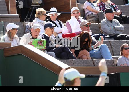 Indian Wells, Kalifornien, USA. März 2025. Bill Gates und Melinda Gates bei den BNP Paribas Open 2025 im Indian Wells Tennis Garden am 13. März 2025 in Indian Wells, Kalifornien. Kredit: Hoo Me. Com/Media Punch/Alamy Live News Stockfoto