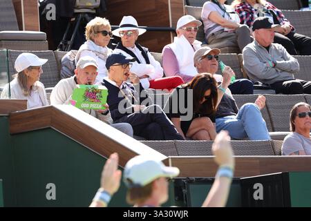 Indian Wells, Kalifornien, USA. März 2025. Bill Gates und Melinda Gates bei den BNP Paribas Open 2025 im Indian Wells Tennis Garden am 13. März 2025 in Indian Wells, Kalifornien. Kredit: Hoo Me. Com/Media Punch/Alamy Live News Stockfoto
