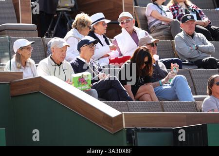 Indian Wells, Kalifornien, USA. März 2025. Bill Gates und Melinda Gates bei den BNP Paribas Open 2025 im Indian Wells Tennis Garden am 13. März 2025 in Indian Wells, Kalifornien. Kredit: Hoo Me. Com/Media Punch/Alamy Live News Stockfoto