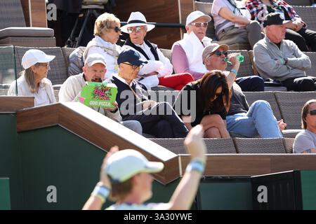 Indian Wells, Kalifornien, USA. März 2025. Bill Gates und Melinda Gates bei den BNP Paribas Open 2025 im Indian Wells Tennis Garden am 13. März 2025 in Indian Wells, Kalifornien. Kredit: Hoo Me. Com/Media Punch/Alamy Live News Stockfoto