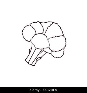 Brokkoli Lebensmittel Gemüse gesundes Emoji Symbol Symbol Symbol Vektor Illustration Stock Vektor