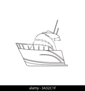 Yachtboot Schiff Emoji Symbol Symbol Symbol Vektor Illustration Stock Vektor