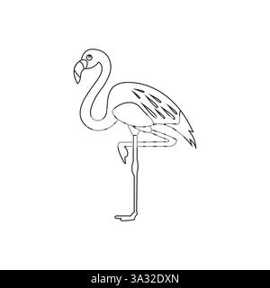 Rosa Flamingo Vogel Tier Emoji Symbol Symbol Symbol Vektor Illustration Stock Vektor