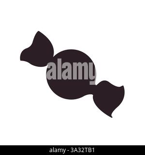 Gewickelte Süßigkeiten Emoji Symbol Symbol Symbol Vektor Illustration Stock Vektor