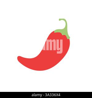 Scharfe Pfeffer Paprika Chili Emoji Symbol Symbol Symbol Vektor Illustration Stock Vektor
