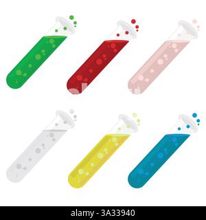 Chemie-Teströhrchen Emoji-Symbol Symbol Symbol Vektor-Illustration Stock Vektor