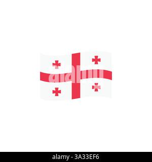 georgia Flagge Emoji Symbol Symbol Symbol Vektor Illustration Stock Vektor