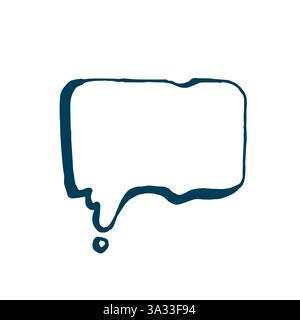 Sprechblase Hand gezeichnet Zeichnung Vektor Kritzelei nette kindliche Zeichentrickfigur Scribble Illustration Stock Vektor