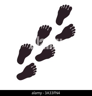 Fußabdruck Emoji Symbol Symbol Symbol Vektor Illustration Füße Fuß Stock Vektor