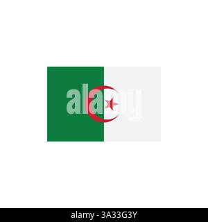 algerien Flagge Emoji Symbol Symbol Symbol Vektor Illustration Stock Vektor