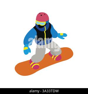 Snowboarder Emoji Symbol Symbol Symbol Vektor Illustration Snowboard Stock Vektor