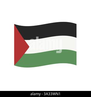 palästina Flagge Emoji Symbol Symbol Symbol Vektor Illustration Stock Vektor