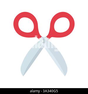Schere Linie Symbol Vektor Silhouette Emoji Illustration Stock Vektor