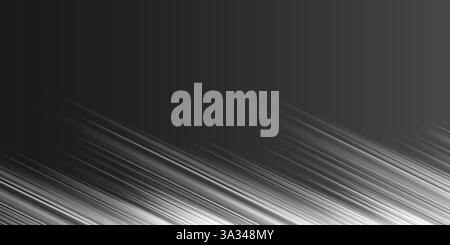 Schwarz-weiß: Unscharfe und glänzende Lichtspuren auf dunklem Hintergrund. Die Lichtspuren erzeugen ein Gefühl von Bewegung und Energie. Moderner Hintergrund Temp Stock Vektor