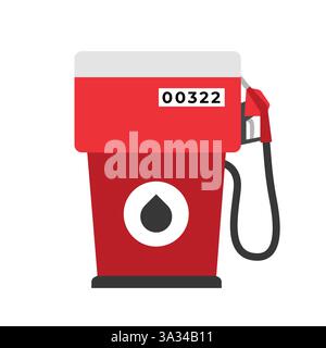 Gaspumpe Dieselkraftstoff Öl Vektorstation Illustration Emoji Stock Vektor