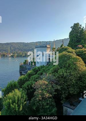 Der Turm der Winde, Teil des Gartens von der Burg Borromeo auf der Isola Bella Stockfoto